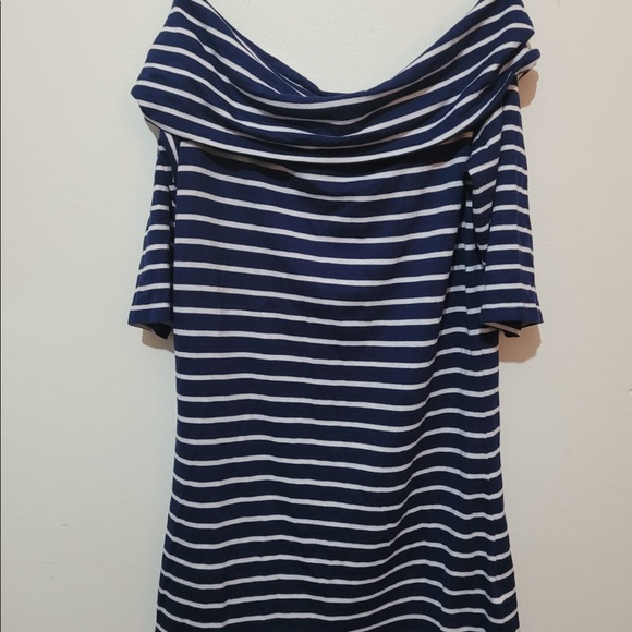 NWOT Off Shoulder Stripped Top - Picture 4 of 6